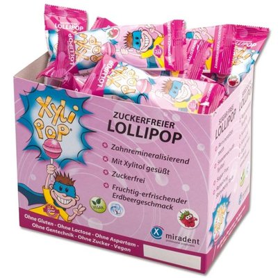XyliPOP lízátko bez cukru jahoda 25x6g