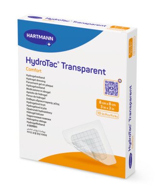 HydroTac Transparent Comfort 8 × 8 cm (4 × 4 cm) 10 ks