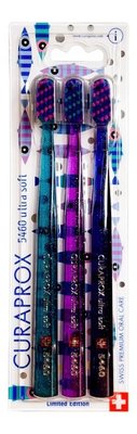 Curaprox CS 5460 Ultrasoft Summer Fish'n'stripes zubní kartáček 3 ks
