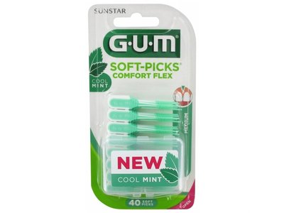 GUM SOFT-PICKS Comfort Flex MINT - mezizubní kartáčky, medium, 40ks