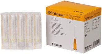 Braun Sterican - jehly 0,9x40mm žluté, 100ks