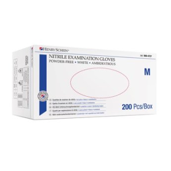 HS-rukavice nitril nepudrované bílé Soft M, balení 200 ks