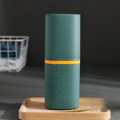 Cestovní pouzdro na zubní kartáček a pastu (tmavě zelené), 1 ks