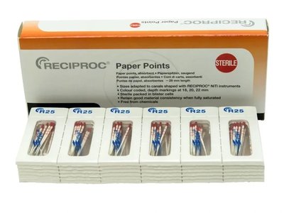 RECIPROC - papírové čepy, červené R25