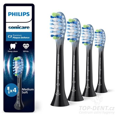 Philips Sonicare C3 Premium Plaque Defence HX9044/88 Black, 4ks