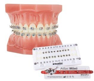 Zamki metalowe Atlas mini MBT 018 (5-5) U/L z haczykami na 3,4,5 DynaFlex ATLAS MINI BRACKETS MBT 18 5X5 SET HOOKS ON3,4 & 5"S