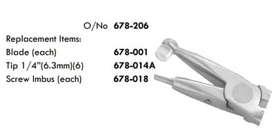 Replacement Screw Imbus 1pc./pack. 678-206 + 678-3