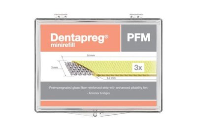 DENTAPREG PFM włókno szklane plecione 3mmx0,3x50mm 1szt