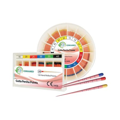 Guttaperčové čepy 45/.06 (60ks) kalibrované