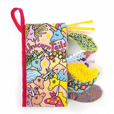 Jellycat Látková knížka s jednorožci 21 cm