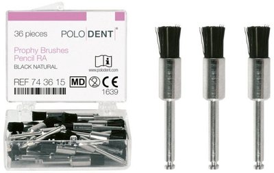 POLODENT Prophy Brushes Pencil přírodní černé