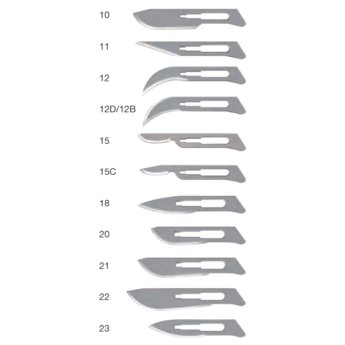 HS-skalpelové čepelky sterilní typ č. 10 100 ks
