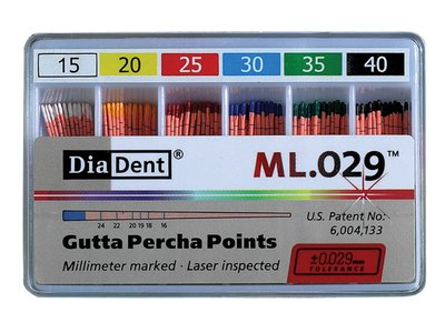 Diadent .02 - Gutaperčové čepy, vel. 040