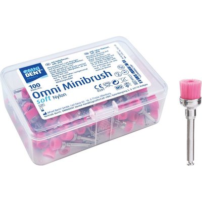 OMNIDENT Omni Minibrush Nylon Soft Růžová 100ks