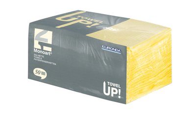 EURONDA Monoart TOWEL UP ochranná zástěra pacienta, žlutá 33x45, 10balx50ks (21820441)