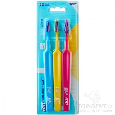 TePe Select Colour Soft zubní kartáčky, 3ks (blistr)