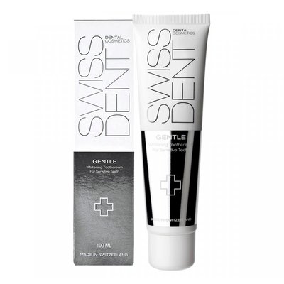 Zubní bělicí pasta Swissdent Gentle, stříbrná, 100 ml