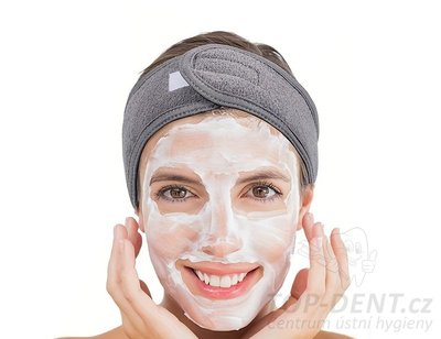 Kosmetická čelenka (šedá), 1 ks