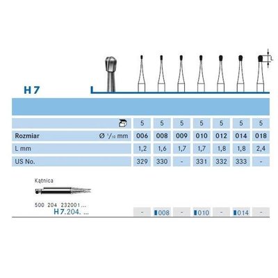 Wiertła węglik spiekany Komet H7.314.008