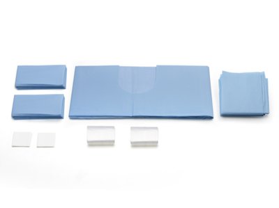 EURONDA chir.set Protection 5 ks setů (U rouška, 3xobdelníková ochrana, ochran. pouzdro na hadičky) 270107