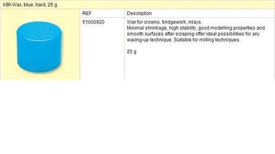 KBI vosk tvrdý modrý 25g