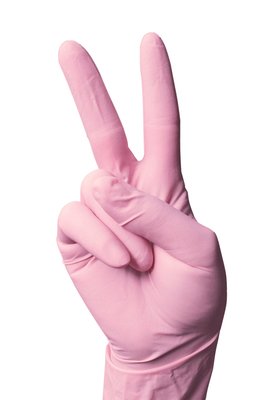 Rukavice LATEX 100ks růžová vel. L