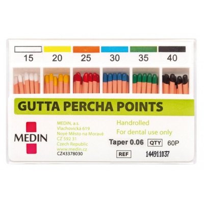 Čepy gutta percha standard set 015-040