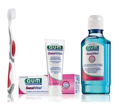 GUM SensiVital pasta+voda+kartáček ZDARMA