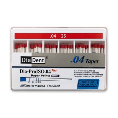 DiaDent Papírové Čepy MMPP 04Taper ISO25 100ks