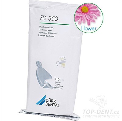 DÜRR FD 350 dezinfekční ubrousky 14x22cm (Flower), 110ks