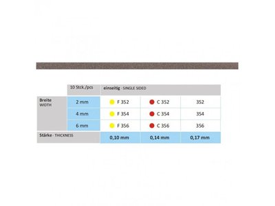 HORICO Diamantovaný pásek - jednostranný, 4mm, délka 15cm, F354
