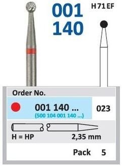 HORICO tvrdokovová fréza - kulička 2,3mm