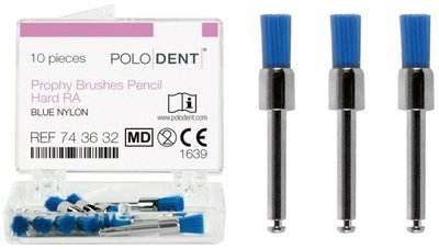 POLODENT Prophy Brushes Pencil tvrdé modré