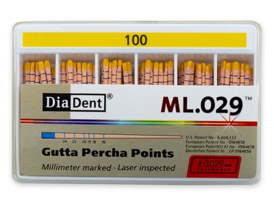 Diadent .02 - Gutaperčové čepy, vel. 100 - ukončená výroba