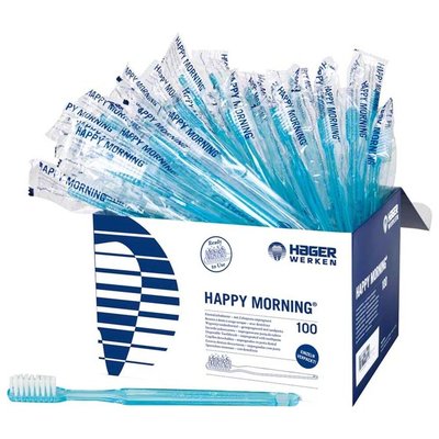 Happy Morning - zubní kartáčky s pastou, 100ks