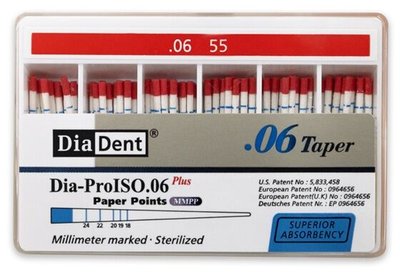 Papírové čepy DiaDent 6% 055