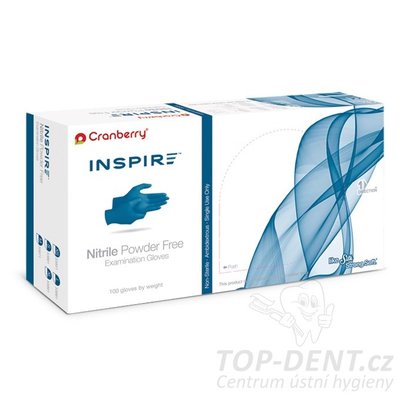 Cranberry Inspire Nitrile vyšetřovací nitrilové rukavice L (8-9) modré, 300ks