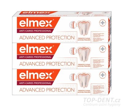Elmex Anti-Caries Professional zubní pasta TRIO, 3x75ml