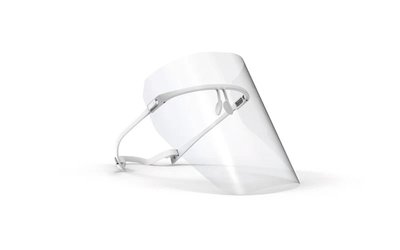 Proto-Cam – ochranný obličejový štít, bílý (1 rám + 5 štítů + silikonový pásek)