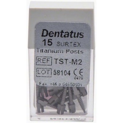 Titanové čepy Dentatus - střední (9,3 mm), průměr 1,20 mm, 15 ks