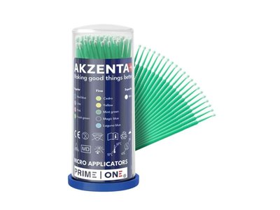Mikroaplikátory PRIME ONE, 400ks, Fine, mátově zelené
