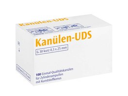 UDS Kanülen - Packung 100 Stück grau G27 kurz, 0,4 x 25 mm, Kappe transparent