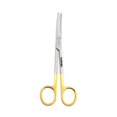 Nůžky chirurgické Mayo zahnuté tupé/tupé TC, 17 cm