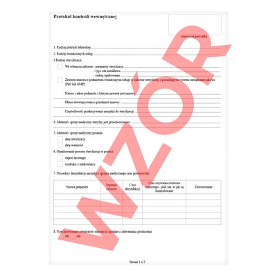 Protokół kontroli wewnętrznej 50 szt.