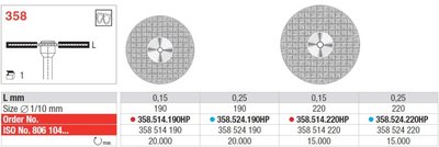 Edenta Lab 358 - SuperFlex diamantové kotúče - 1 ks