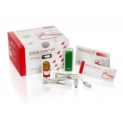 GC EQUIA Forte HT, Promo Pack, A2 (100 kapslí,1x Equia Forte Coat,25x aplikační štětečky)