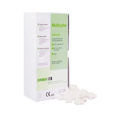 ORBIS Tupfery (1,8x2,5cm) orzech laskowy, 500szt.