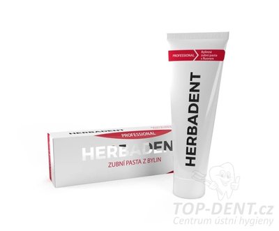 Herbadent PROFESSIONAL bylinná zubní pasta s fluoridy, 100 g