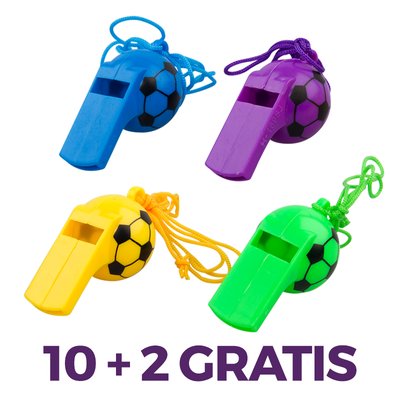 Zabawka - Gwizdek piłkarski 10 + 2 GRATIS