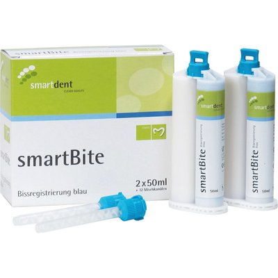 smartdent SmartBite Registrát Skusu Dvojité Kartuše Modrá 50ml 2ks